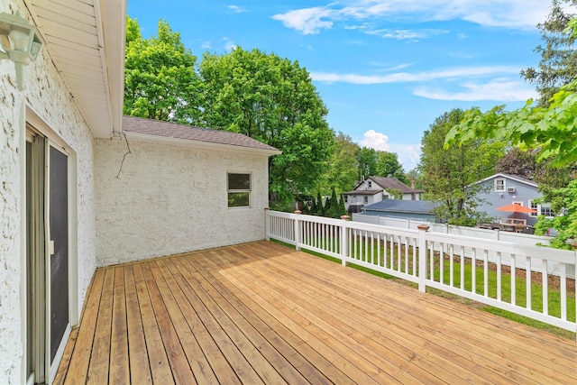 16 S Lawrence Ave, Elmsford, NY 10523 - wooden terrace with a residential view