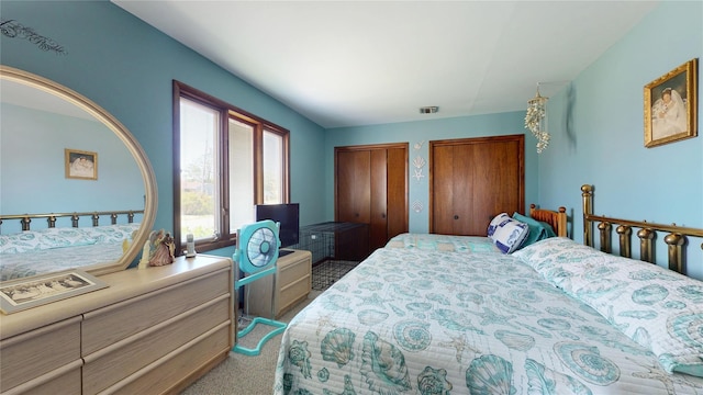 39 Whiting Rd, East Quogue, NY 11942 - bedroom with two closets and carpet