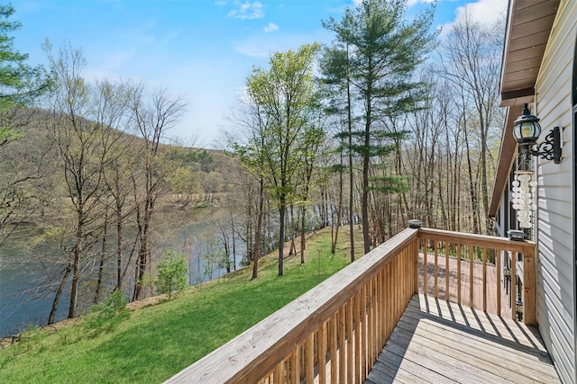 216 Cortese Rd, Call Listing Agent, PA 18405 - wooden terrace with a lawn