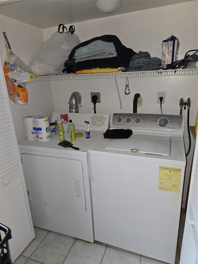 163 Villa Ave, Yonkers, NY 10704 - laundry room featuring separate washer and dryer and light tile patterned floors