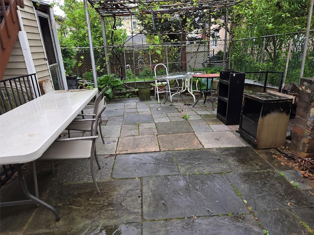 163 Villa Ave, Yonkers, NY 10704 - view of patio with outdoor dining space and fence