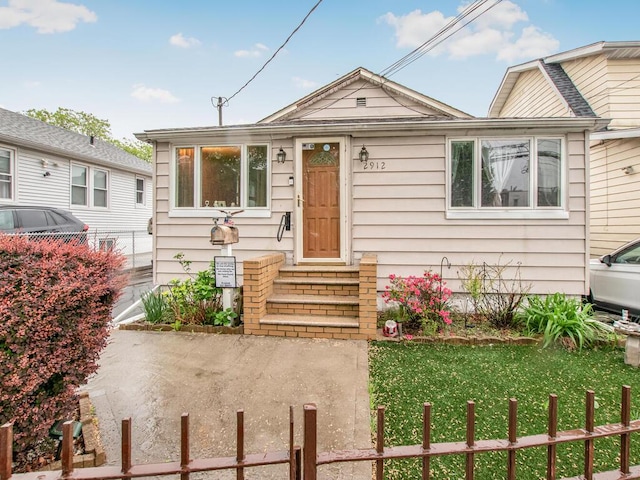 view of front of home with entry steps