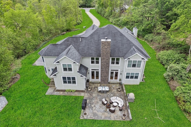 view from above of property