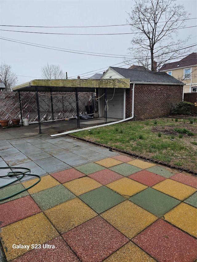 11568 229th St, Cambria Heights, NY 11411 - view of patio / terrace with fence