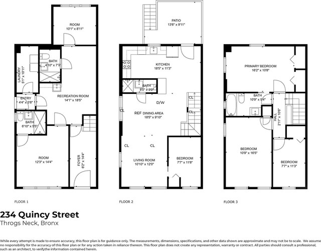 234 Quincy Ave, Bronx, NY 10465 - room layout