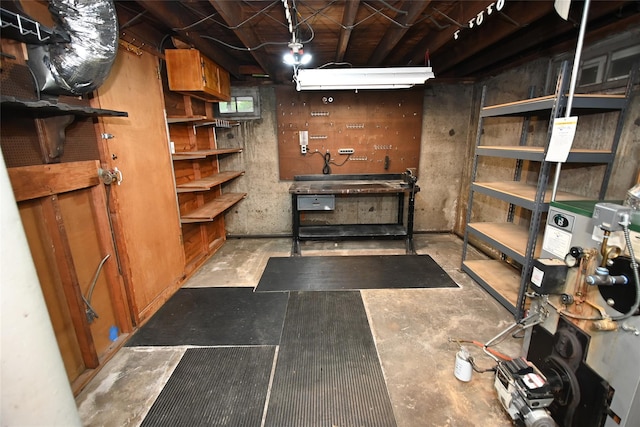 storage with a heating unit
