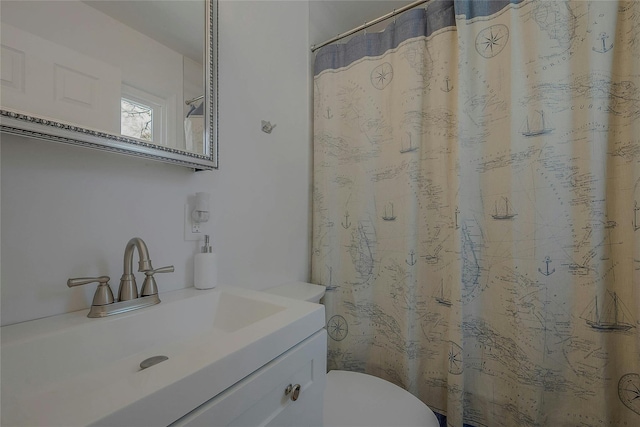 28 Lynncliff Rd, Hampton Bays, NY 11946 - full bath with toilet, a shower with curtain, and vanity