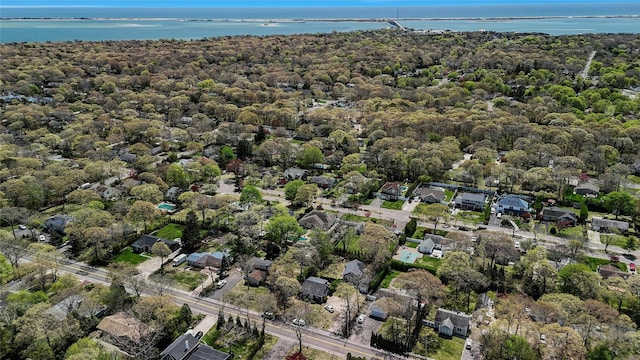 28 Lynncliff Rd, Hampton Bays, NY 11946 - aerial view of property and surrounding area with a nearby body of water and nearby suburban area