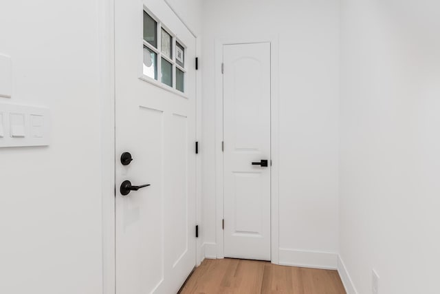 147 Florence St, Yonkers, NY 10704 - entryway featuring light wood-type flooring and baseboards