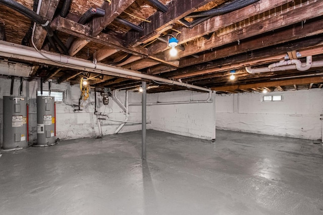 147 Florence St, Yonkers, NY 10704 - below grade area with electric water heater and gas meter