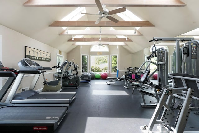 48 Clarewood Dr, Hastings-On-Hudson, NY 10706 - workout area featuring ceiling fan