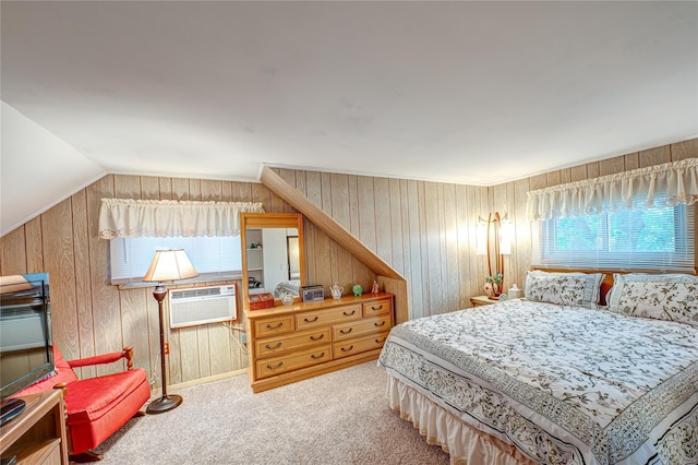 86 Vincent Rd, Hicksville, NY 11801 - bedroom with wooden walls, multiple windows, carpet, and lofted ceiling