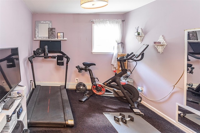 50 Louisiana Ave Unit 9R, Bronxville, NY 10708 - exercise room featuring baseboards