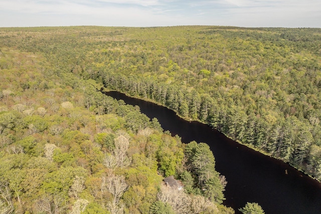 62 Stag Forest Rd, Forestburgh, NY 12777 - aerial view of property and surrounding area featuring a heavily wooded area and a nearby body of water