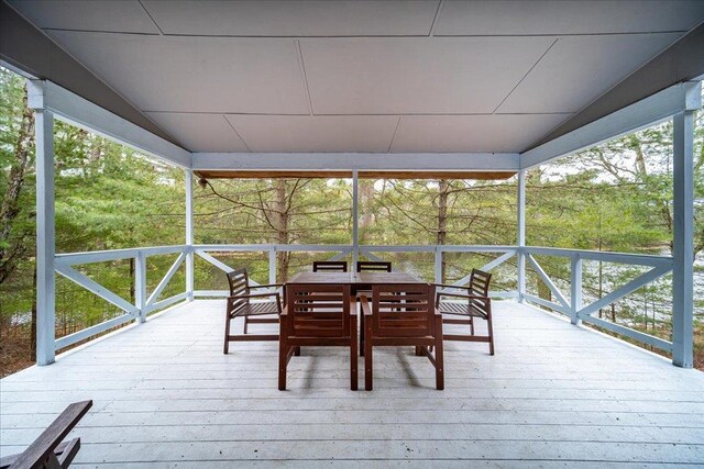 62 Stag Forest Rd, Forestburgh, NY 12777 - wooden deck with outdoor dining space