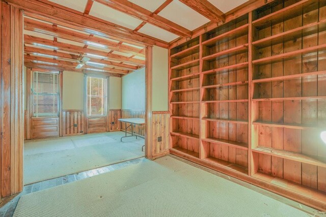 62-12 60th Dr, Maspeth, NY 11378 - unfurnished room with wainscoting and carpet floors