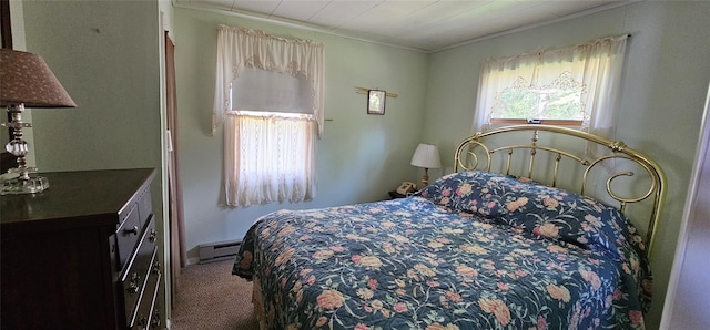 198 Eldred Yulan Rd, Call Listing Agent, NY 12732 - carpeted bedroom with a baseboard heating unit and ornamental molding