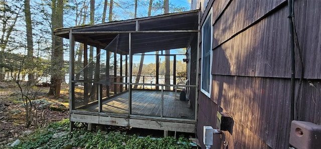 198 Eldred Yulan Rd, Call Listing Agent, NY 12732 - wooden deck with a sunroom
