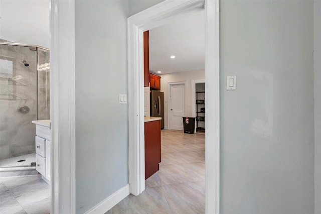 541 Broadway, Monticello, NY 12701 - hall with recessed lighting and baseboards