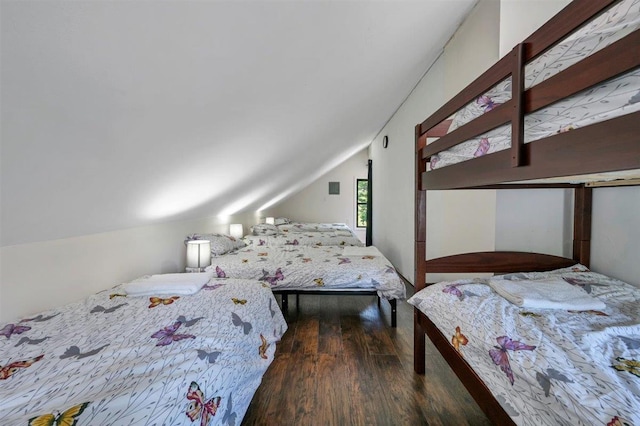 541 Broadway, Monticello, NY 12701 - bedroom with wood finished floors and vaulted ceiling