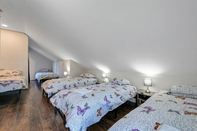 541 Broadway, Monticello, NY 12701 - bedroom with vaulted ceiling and wood finished floors