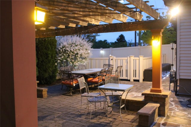 2 Burnett Ave, Bay Shore, NY 11706 - view of patio / terrace featuring outdoor dining area and a pergola