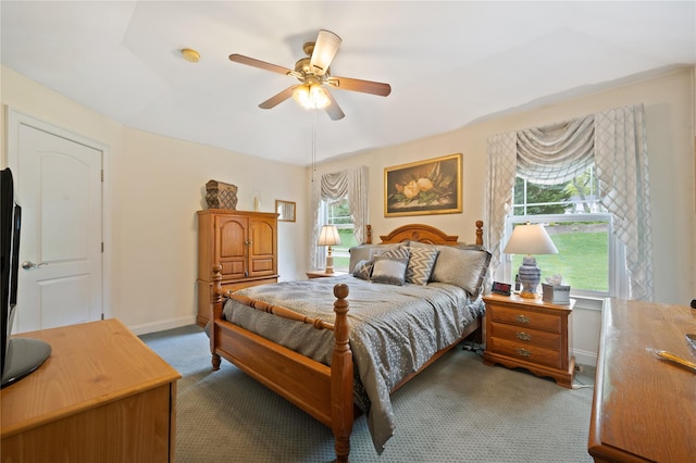 7 White Oak Ct Unit 7, Coram, NY 11727 - bedroom with carpet flooring, baseboards, and a ceiling fan