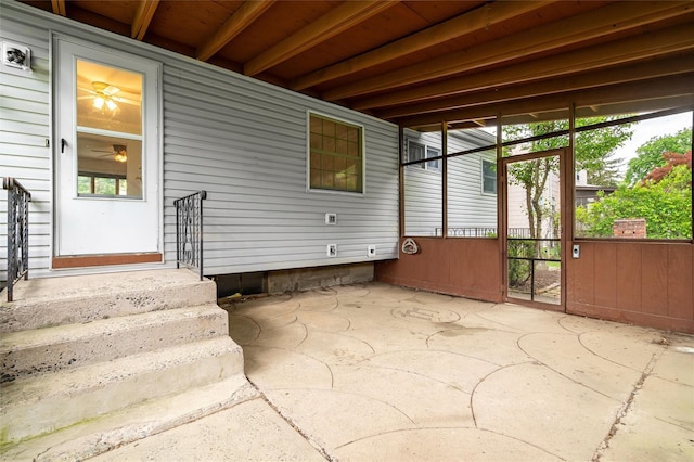 unfurnished sunroom featuring healthy amount of natural light