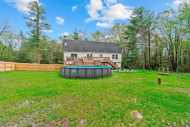 rear view of house with a deck