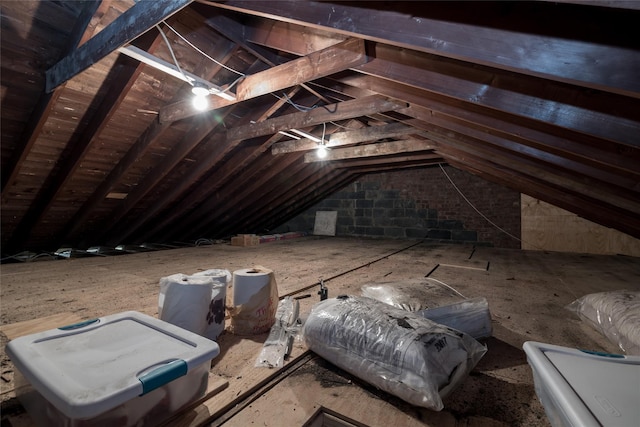 view of attic