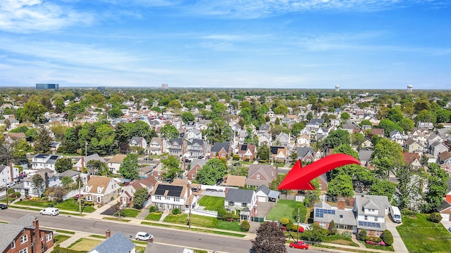 66 Elmwood Ave, Hempstead, NY 11550 - aerial perspective of suburban area