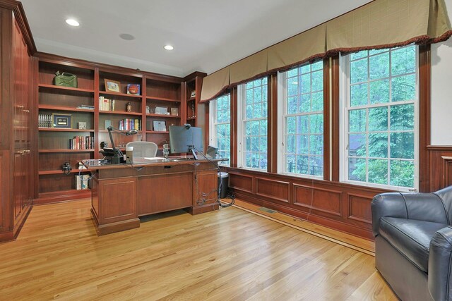 1988 Beekman Ct, Yorktown Heights, NY 10598 - office area featuring light wood finished floors and recessed lighting