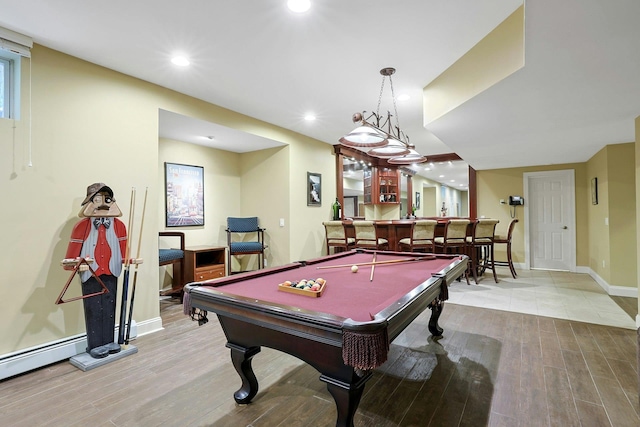 1988 Beekman Ct, Yorktown Heights, NY 10598 - game room with wood finished floors, baseboards, billiards table, and recessed lighting
