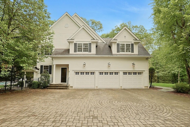 1988 Beekman Ct, Yorktown Heights, NY 10598 - view of front of property featuring decorative driveway, fence, and roof with shingles