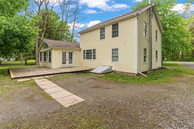 5105-5103 Rte 82, Salt Point, NY 12578 - back of house featuring french doors and a wooden deck