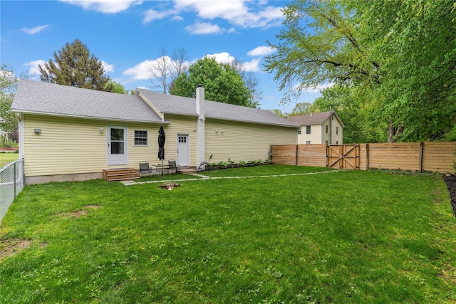 5105-5103 Rte 82, Salt Point, NY 12578 - rear view of property featuring a gate, a chimney, and entry steps