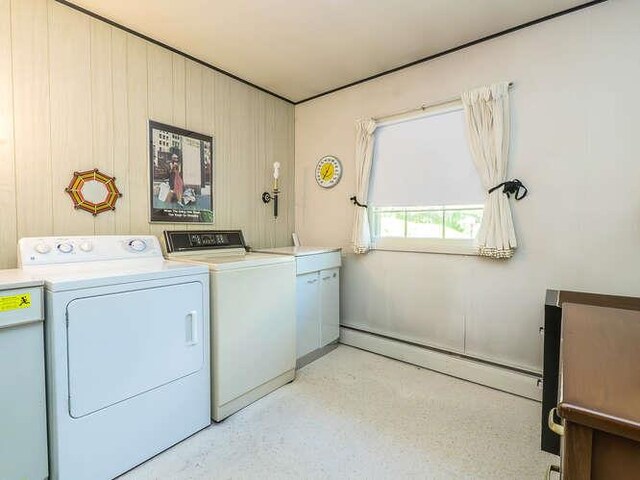 36 Lisa Dr, Dix Hills, NY 11746 - laundry area with independent washer and dryer and baseboard heating