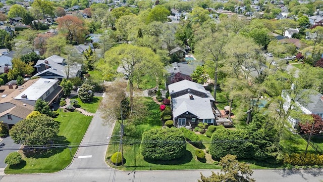 aerial overview of property's location with nearby suburban area