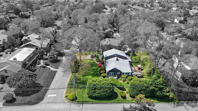 aerial view of residential area