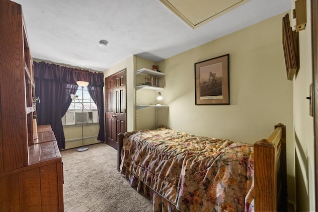 bedroom with carpet floors