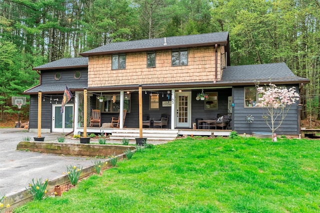 45 Proctor Rd, Eldred, NY 12732 - rear view of property featuring a yard and a porch