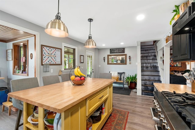 45 Proctor Rd, Eldred, NY 12732 - dining room with stairway, recessed lighting, and light wood finished floors