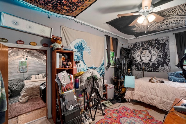 45 Proctor Rd, Eldred, NY 12732 - bedroom featuring ceiling fan