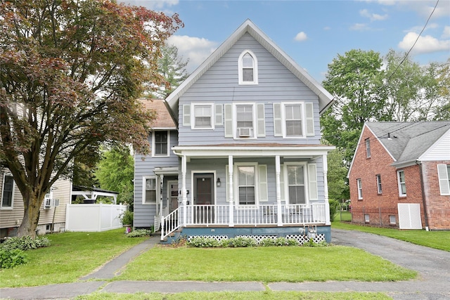 view of front facade featuring covered porch