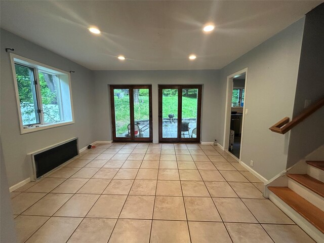 1433 Rte 208, Washingtonville, NY 10992 - doorway featuring light tile patterned floors, recessed lighting, stairs, and baseboards
