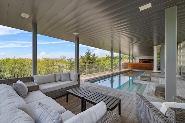 26 Mount Green Rd, Croton-On-Hudson, NY 10520 - swimming pool with an outdoor living space and a deck