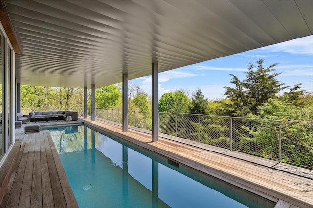 26 Mount Green Rd, Croton-On-Hudson, NY 10520 - view of swimming pool with an outdoor living space and fence