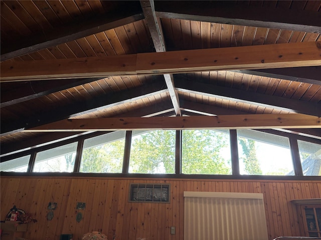 6 Annette Ln, East Moriches, NY 11940 - detailed view of beamed ceiling and wood ceiling