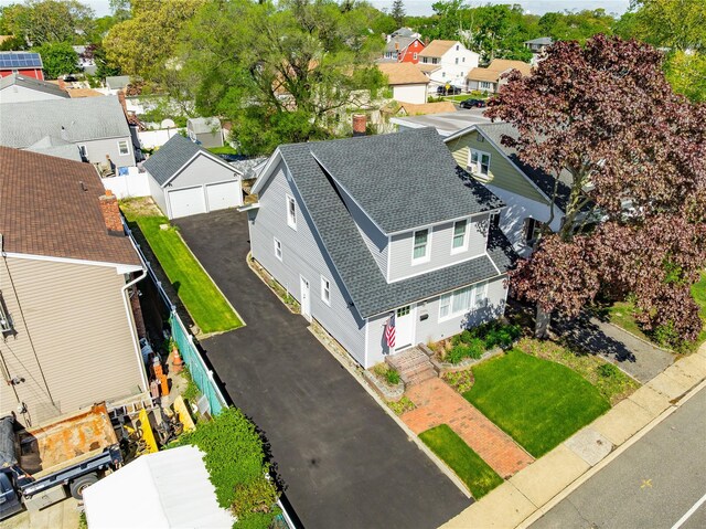 aerial perspective of suburban area