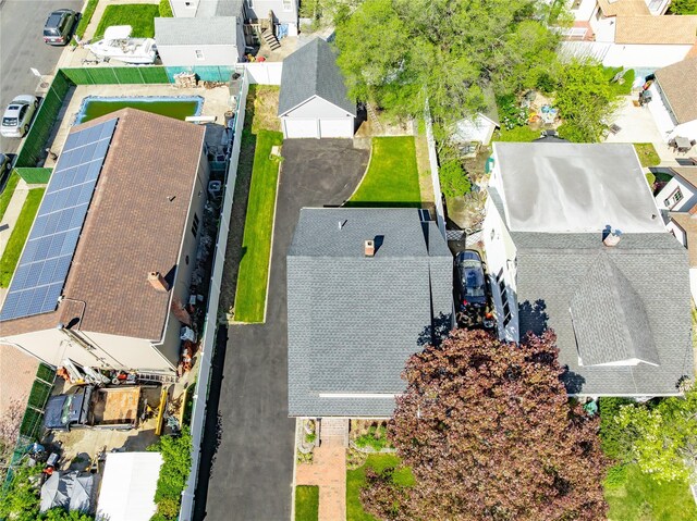 aerial perspective of suburban area